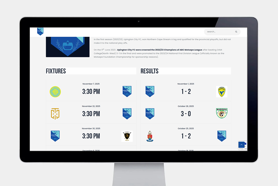Upington City FC Website